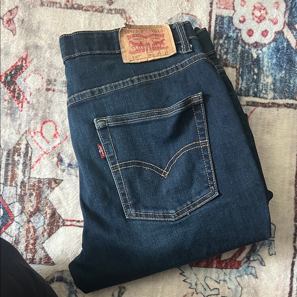 Levi's Men's 510 Dark Blue Straight Jeans